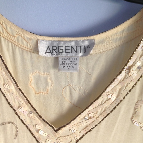 Vintage Flapper Dress Beaded Silk 90's 20's Shift - Picture 3 of 5